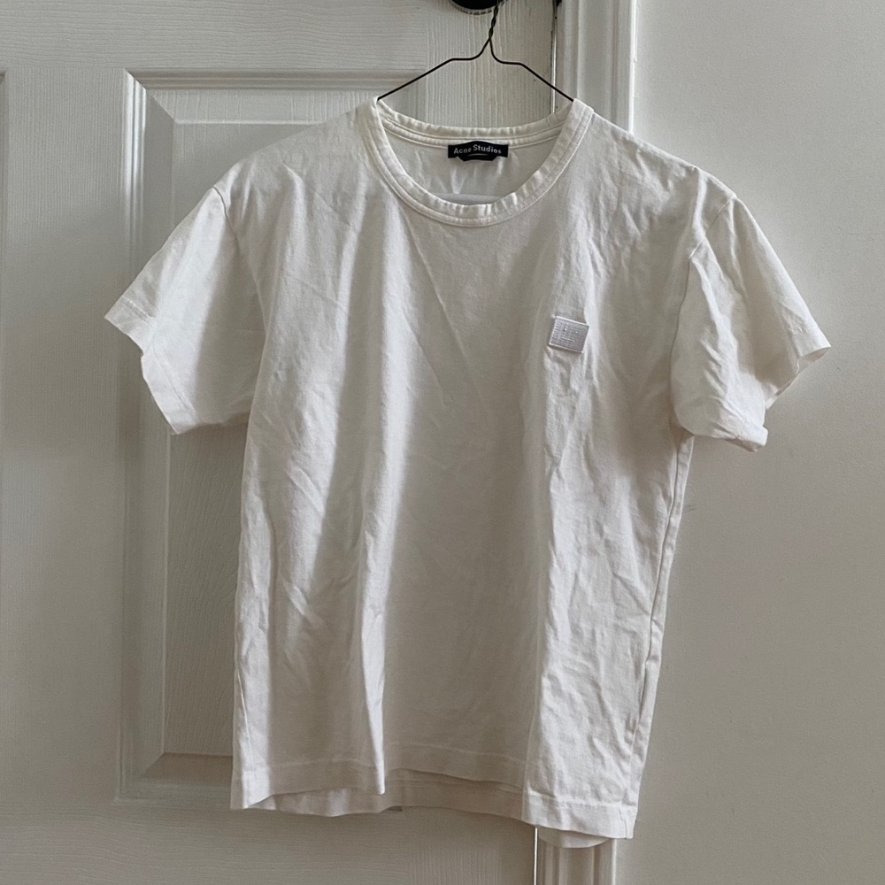 Acne Studios Nash Face T-Shirt in White XXS